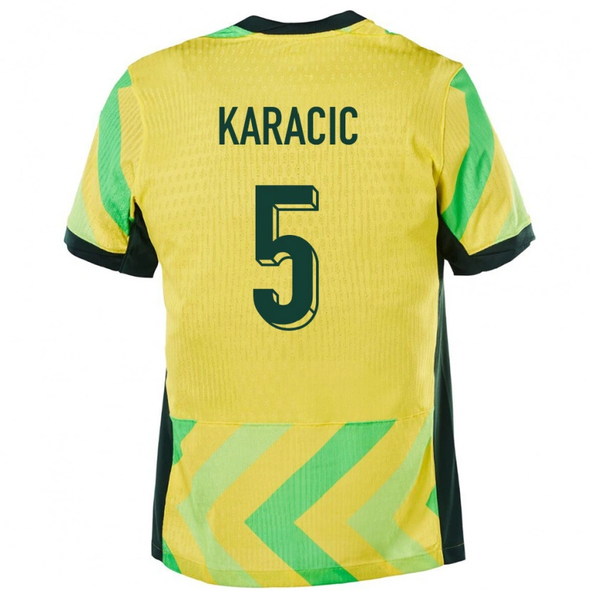 Danxen Män Australien Fran Karacic #5 Gyllene Hemmatröja Matchtröjor 24-26 Tröjor T-Tröja