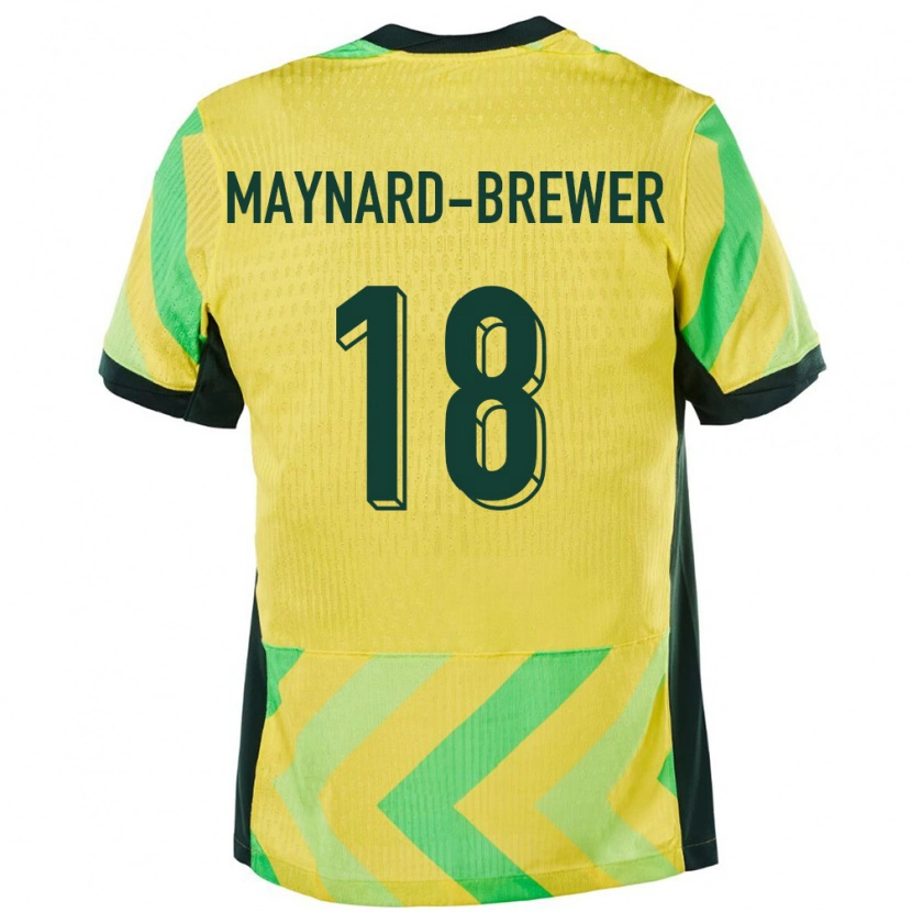 Danxen Män Australien Ashley Maynard Brewer #18 Gyllene Hemmatröja Matchtröjor 24-26 Tröjor T-Tröja