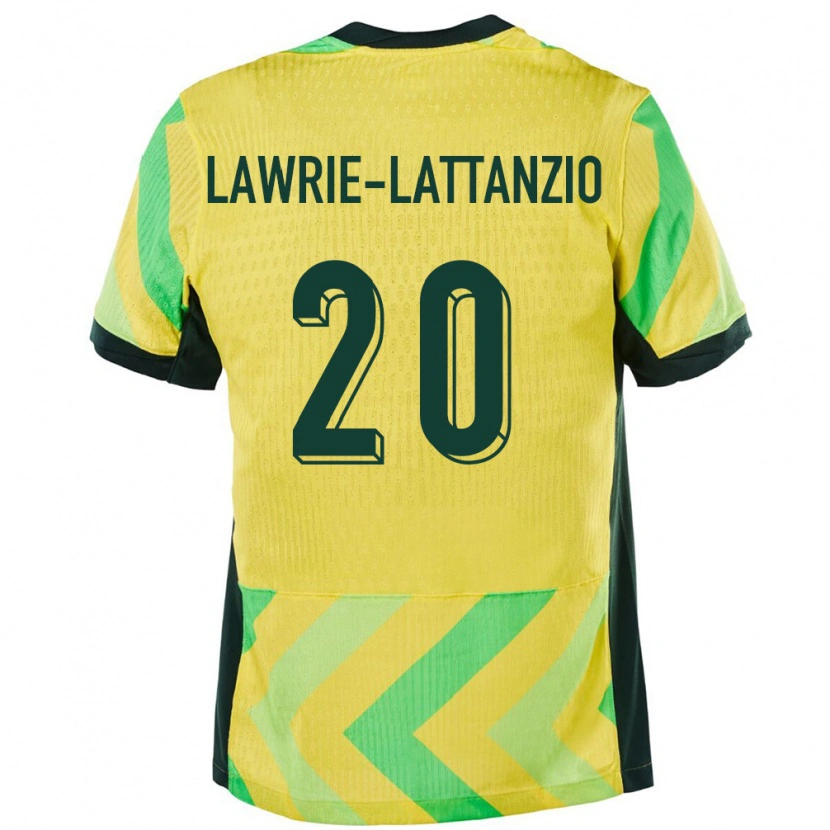 Danxen Män Australien Luis Lawrie Lattanzio #20 Gyllene Hemmatröja Matchtröjor 24-26 Tröjor T-Tröja