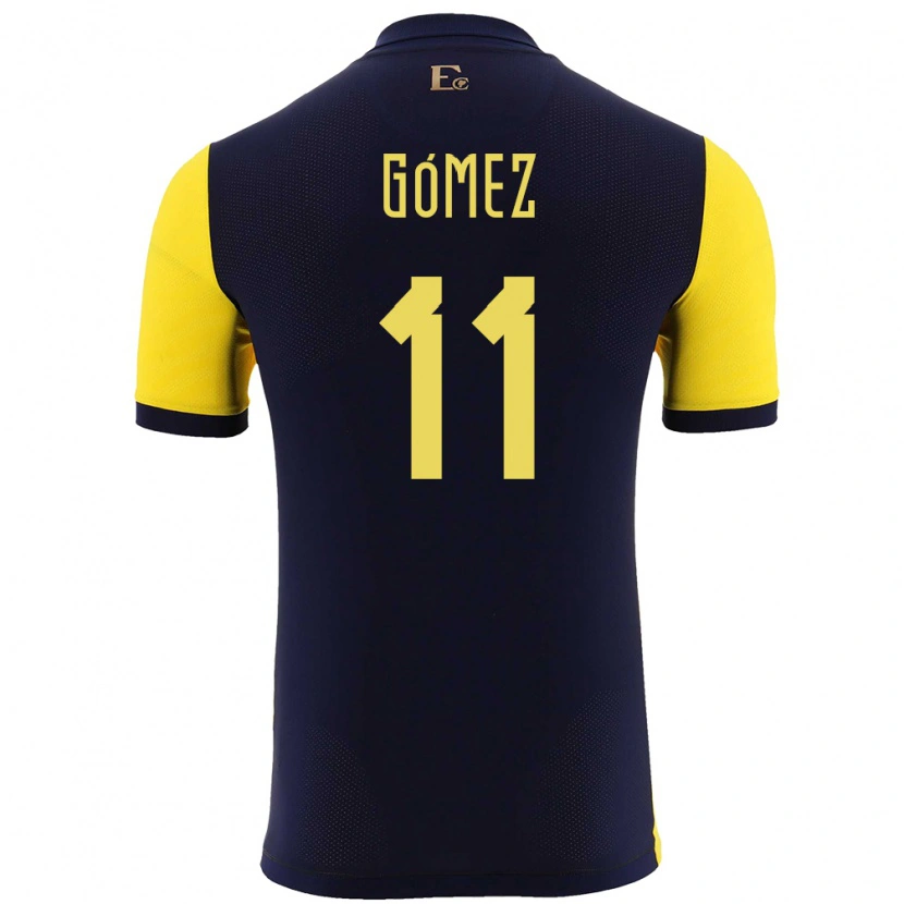 Danxen Män Ecuador Jandry Gómez #11 Gul Hemmatröja Matchtröjor 24-26 Tröjor T-Tröja