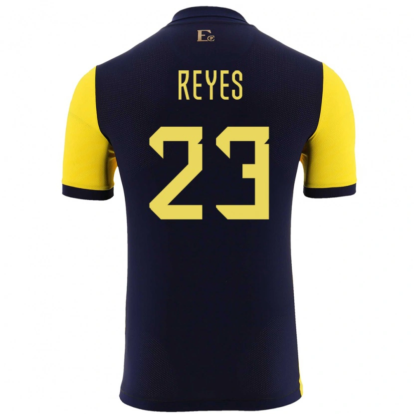 Danxen Män Ecuador Maikel Reyes #23 Gul Hemmatröja Matchtröjor 24-26 Tröjor T-Tröja
