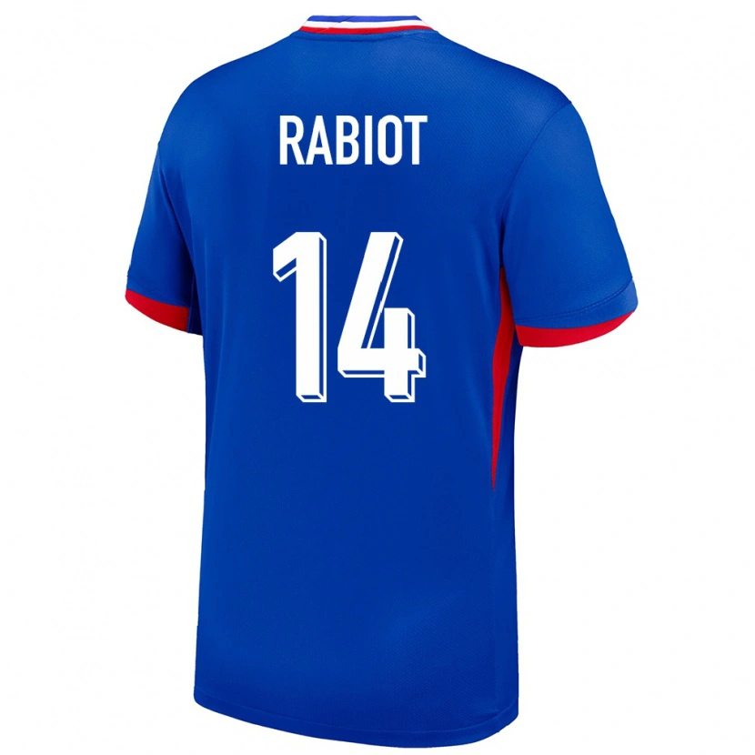 Danxen Män Frankrike Adrien Rabiot #14 Blå Hemmatröja Matchtröjor 24-26 Tröjor T-Tröja