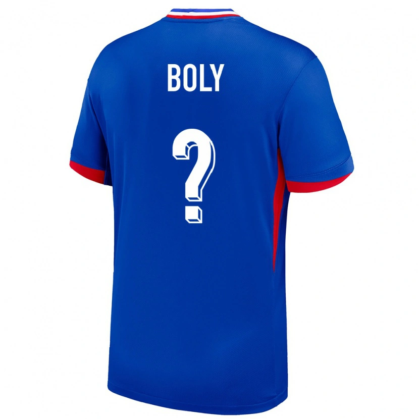 Danxen Män Frankrike David Boly #0 Blå Hemmatröja Matchtröjor 24-26 Tröjor T-Tröja