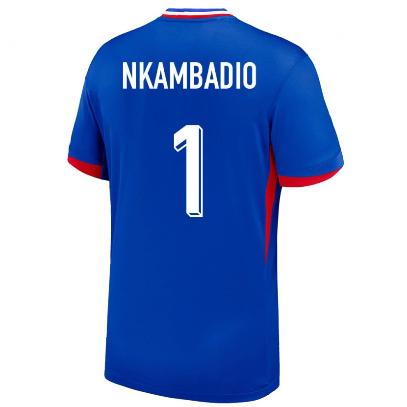 Danxen Män Frankrike Obed Nkambadio #1 Blå Hemmatröja Matchtröjor 24-26 Tröjor T-Tröja