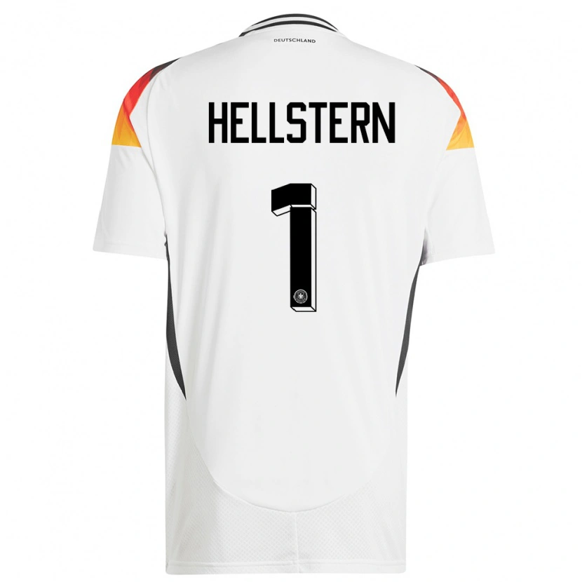 Danxen Män Tyskland Florian Hellstern #1 Vit Hemmatröja Matchtröjor 24-26 Tröjor T-Tröja