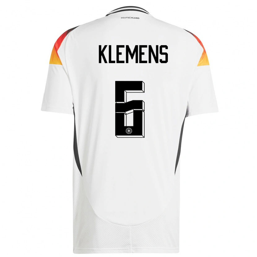Danxen Män Tyskland Pascal Klemens #6 Vit Hemmatröja Matchtröjor 24-26 Tröjor T-Tröja