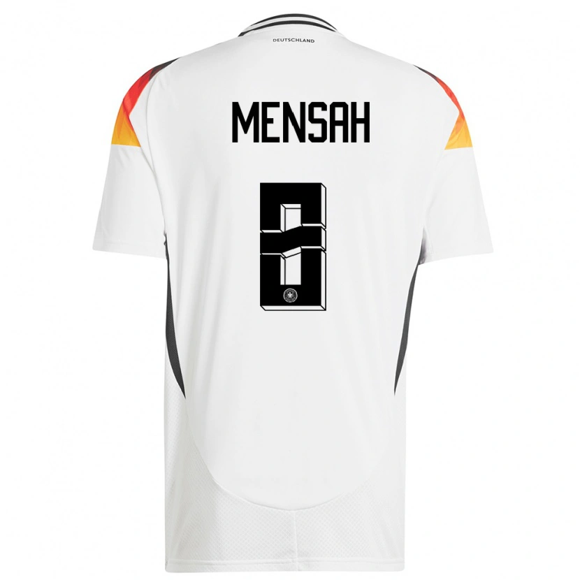 Danxen Män Tyskland Naba Mensah #8 Vit Hemmatröja Matchtröjor 24-26 Tröjor T-Tröja