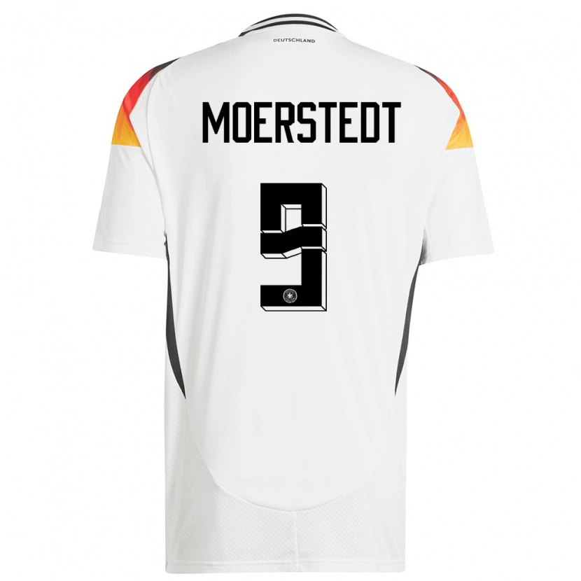 Danxen Män Tyskland Max Moerstedt #9 Vit Hemmatröja Matchtröjor 24-26 Tröjor T-Tröja