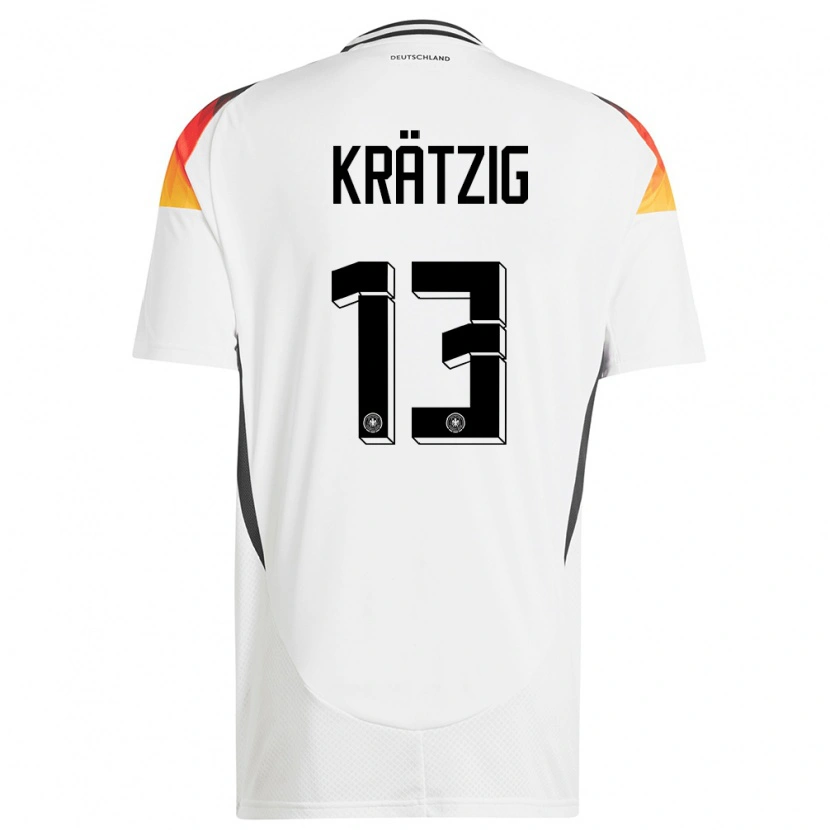 Danxen Män Tyskland Frans Krätzig #13 Vit Hemmatröja Matchtröjor 24-26 Tröjor T-Tröja
