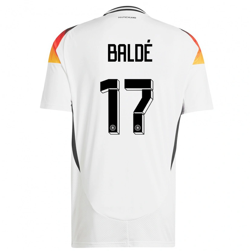 Danxen Män Tyskland Fabio Baldé #17 Vit Hemmatröja Matchtröjor 24-26 Tröjor T-Tröja