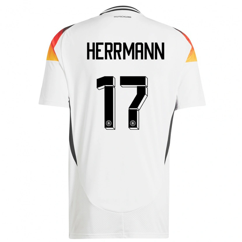 Danxen Män Tyskland Charles Herrmann #17 Vit Hemmatröja Matchtröjor 24-26 Tröjor T-Tröja