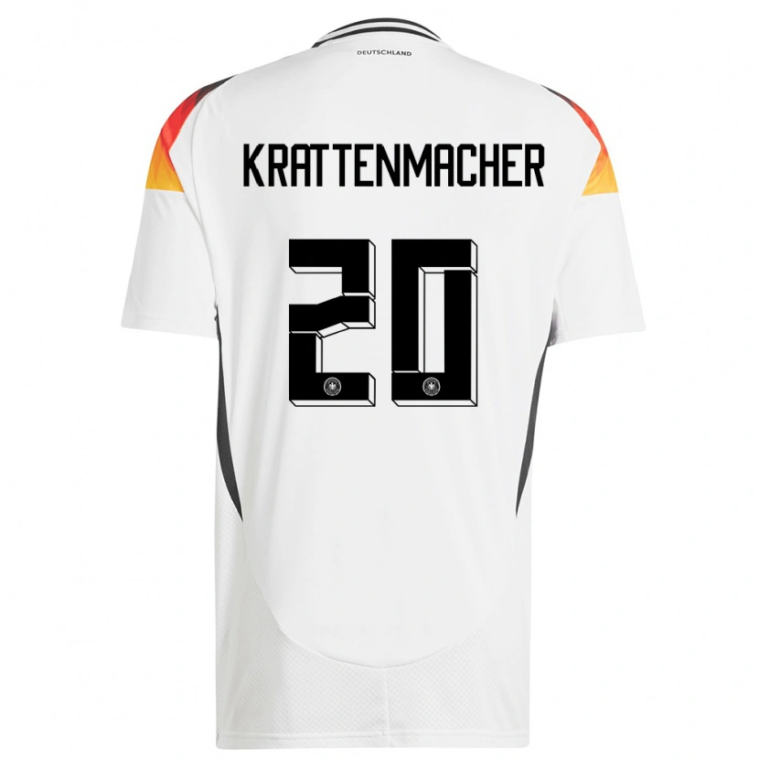 Danxen Män Tyskland Maurice Krattenmacher #20 Vit Hemmatröja Matchtröjor 24-26 Tröjor T-Tröja