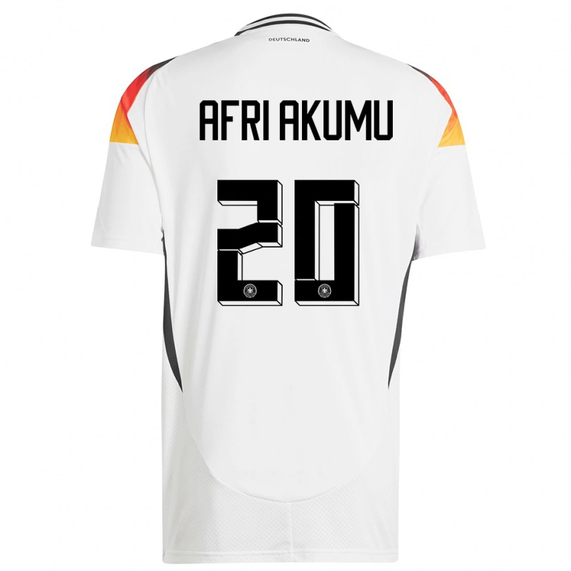 Danxen Män Tyskland Maik Afri Akumu #20 Vit Hemmatröja Matchtröjor 24-26 Tröjor T-Tröja