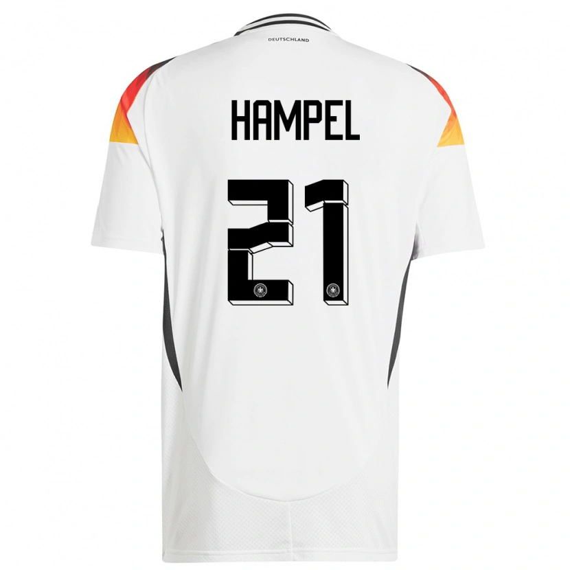 Danxen Män Tyskland Luca Hampel #21 Vit Hemmatröja Matchtröjor 24-26 Tröjor T-Tröja