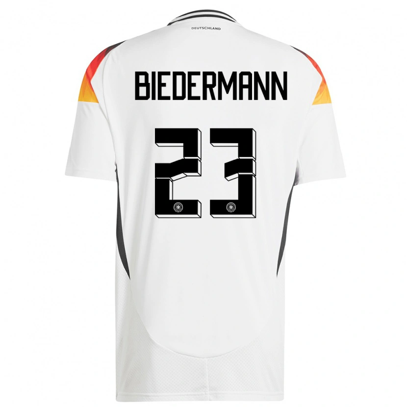 Danxen Män Tyskland Nico Biedermann #23 Vit Hemmatröja Matchtröjor 24-26 Tröjor T-Tröja