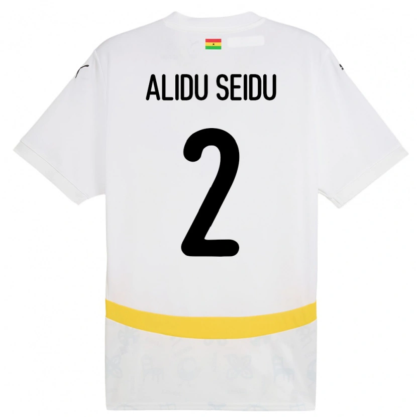 Danxen Män Ghana Alidu Seidu #2 Vit Hemmatröja Matchtröjor 24-26 Tröjor T-Tröja