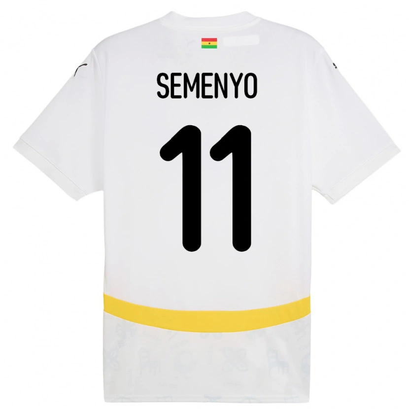 Danxen Män Ghana Antoine Semenyo #11 Vit Hemmatröja Matchtröjor 24-26 Tröjor T-Tröja