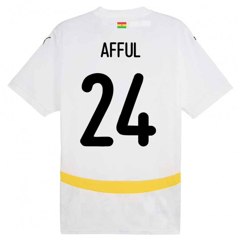 Danxen Män Ghana Isaac Afful #24 Vit Hemmatröja Matchtröjor 24-26 Tröjor T-Tröja