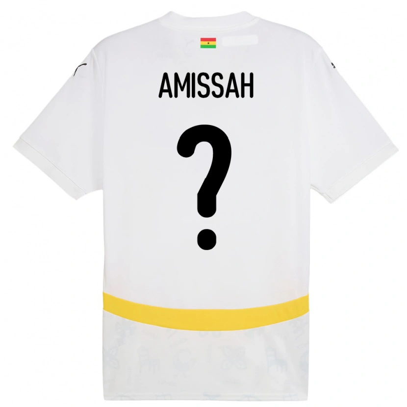 Danxen Män Ghana Jordan Amissah #0 Vit Hemmatröja Matchtröjor 24-26 Tröjor T-Tröja
