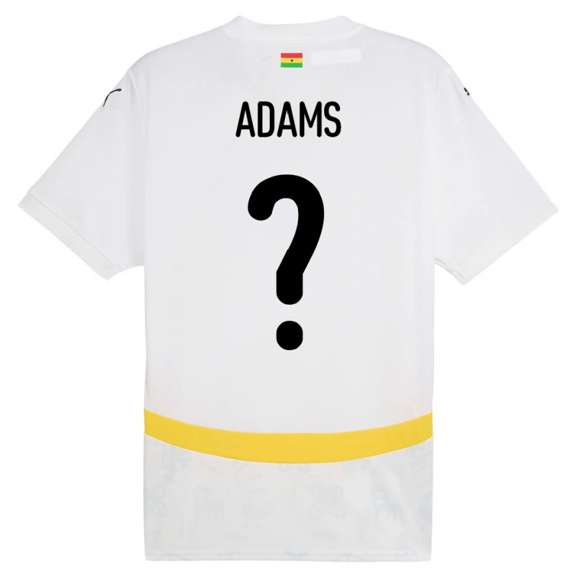 Danxen Män Ghana Salim Adams #0 Vit Hemmatröja Matchtröjor 24-26 Tröjor T-Tröja