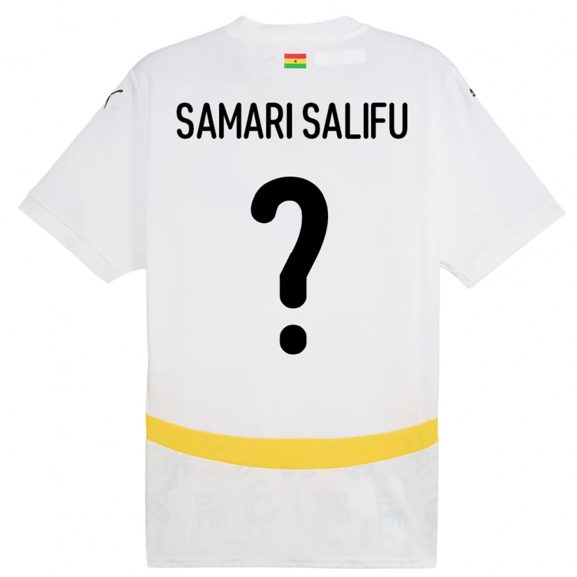 Danxen Män Ghana Abass Samari Salifu #0 Vit Hemmatröja Matchtröjor 24-26 Tröjor T-Tröja