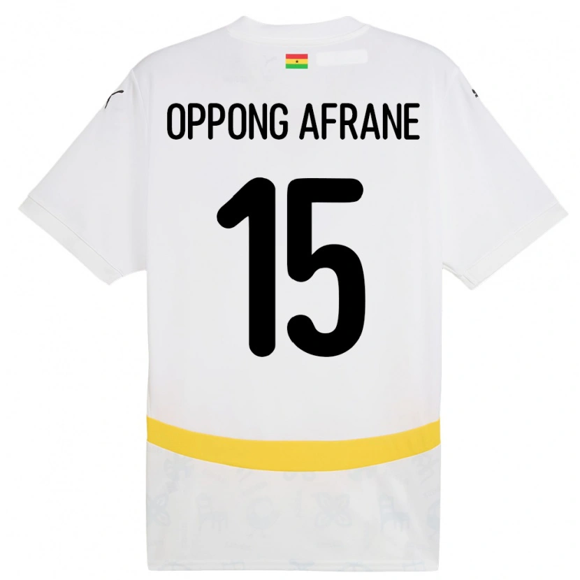 Danxen Män Ghana David Oppong Afrane #15 Vit Hemmatröja Matchtröjor 24-26 Tröjor T-Tröja