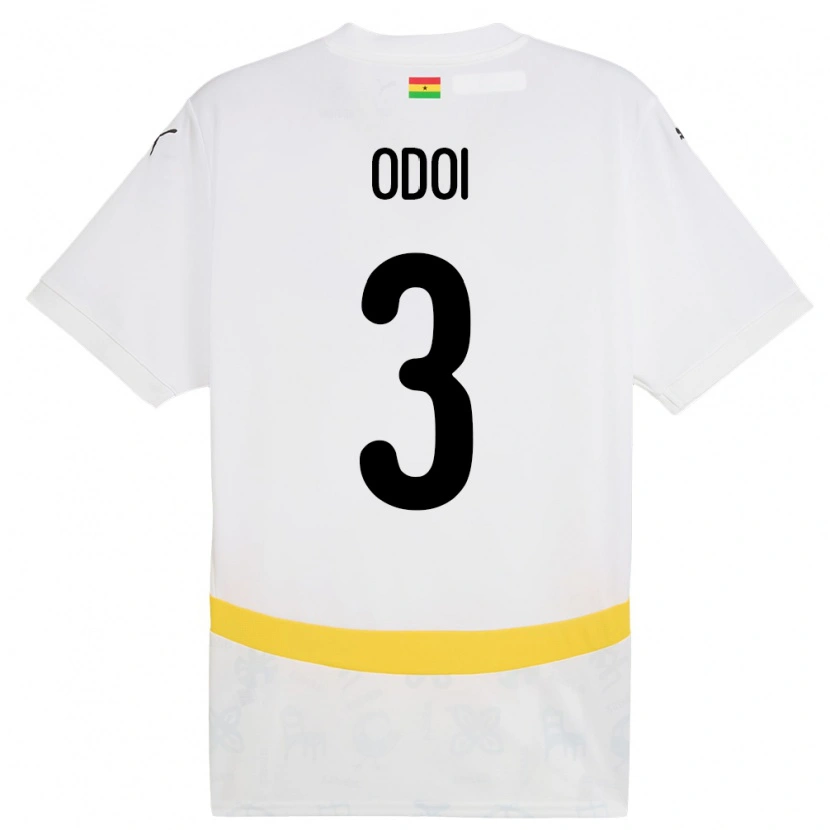 Danxen Män Ghana Denis Odoi #3 Vit Hemmatröja Matchtröjor 24-26 Tröjor T-Tröja