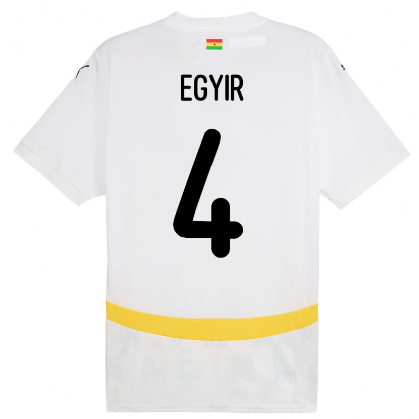 Danxen Män Ghana Janet Egyir #4 Vit Hemmatröja Matchtröjor 24-26 Tröjor T-Tröja