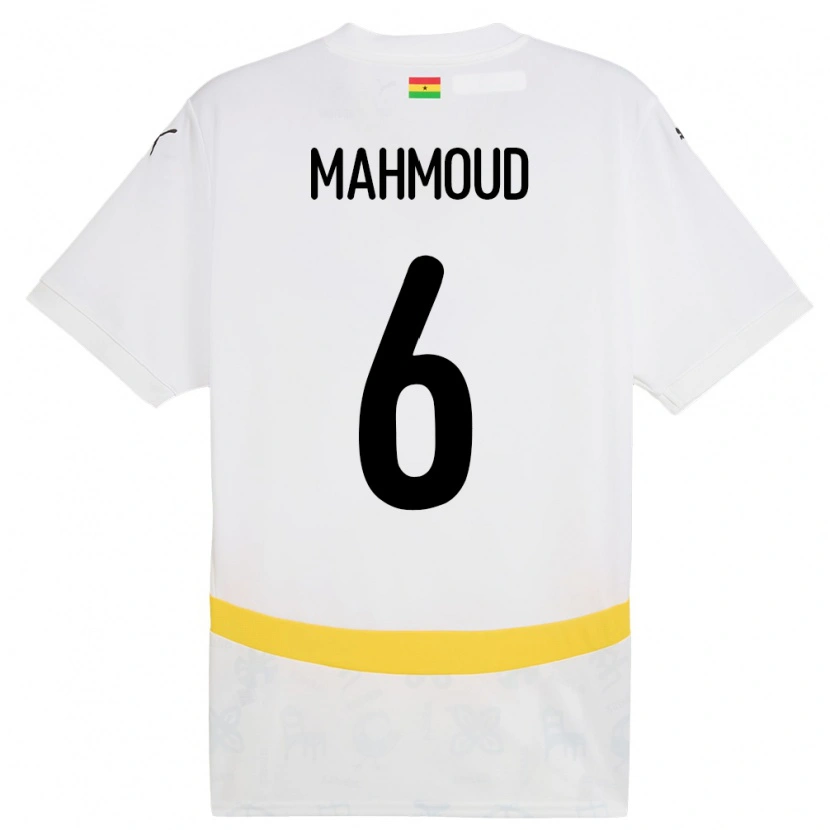Danxen Män Ghana Mohaison Mahmoud #6 Vit Hemmatröja Matchtröjor 24-26 Tröjor T-Tröja