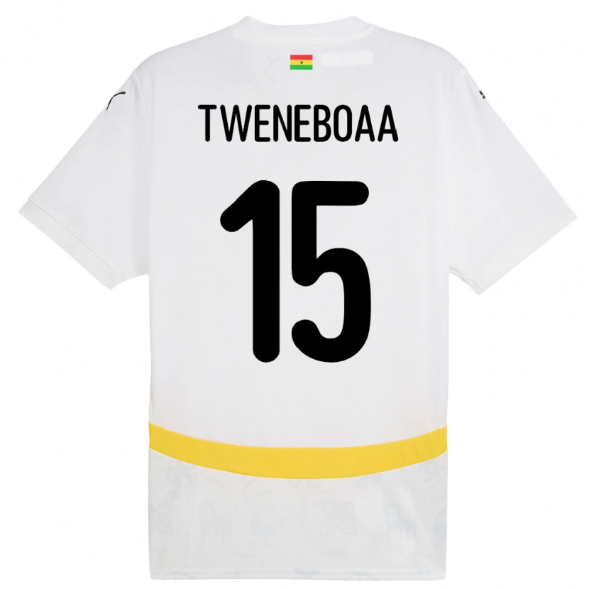 Danxen Män Ghana Justice Tweneboaa #15 Vit Hemmatröja Matchtröjor 24-26 Tröjor T-Tröja