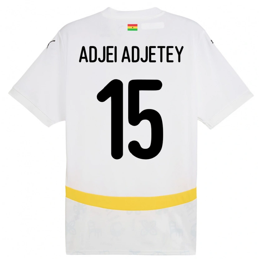 Danxen Män Ghana Jonas Adjei Adjetey #15 Vit Hemmatröja Matchtröjor 24-26 Tröjor T-Tröja