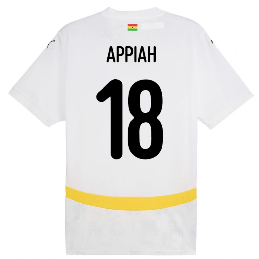 Danxen Män Ghana Veronica Appiah #18 Vit Hemmatröja Matchtröjor 24-26 Tröjor T-Tröja