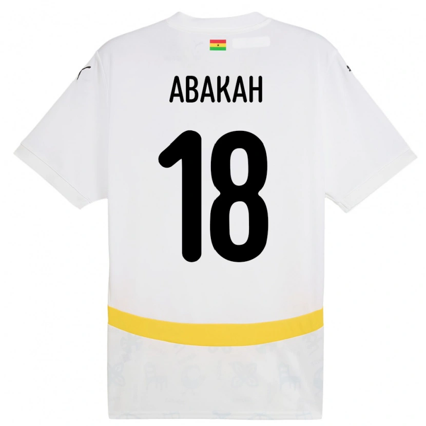 Danxen Män Ghana Philomena Abakah #18 Vit Hemmatröja Matchtröjor 24-26 Tröjor T-Tröja