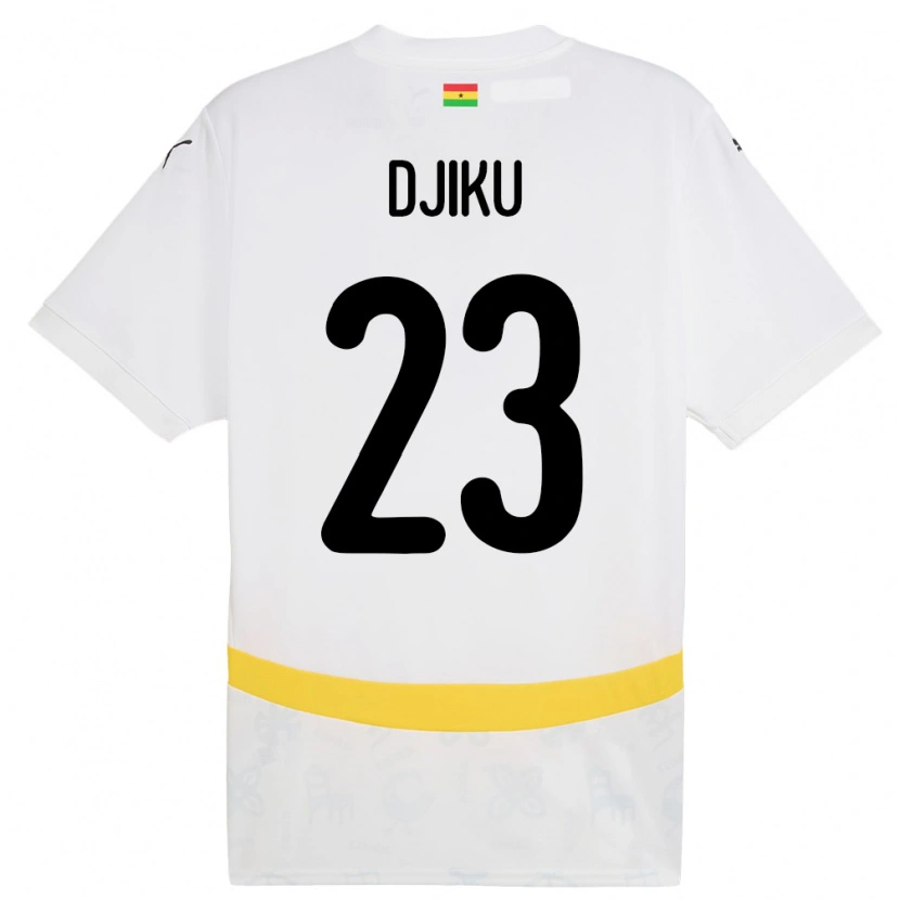 Danxen Män Ghana Alexander Djiku #23 Vit Hemmatröja Matchtröjor 24-26 Tröjor T-Tröja