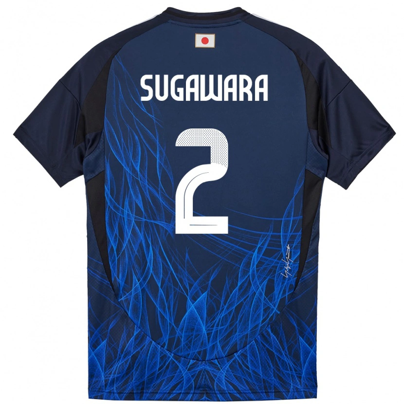 Danxen Män Japan Yukinari Sugawara #2 Mörkblå Hemmatröja Matchtröjor 24-26 Tröjor T-Tröja