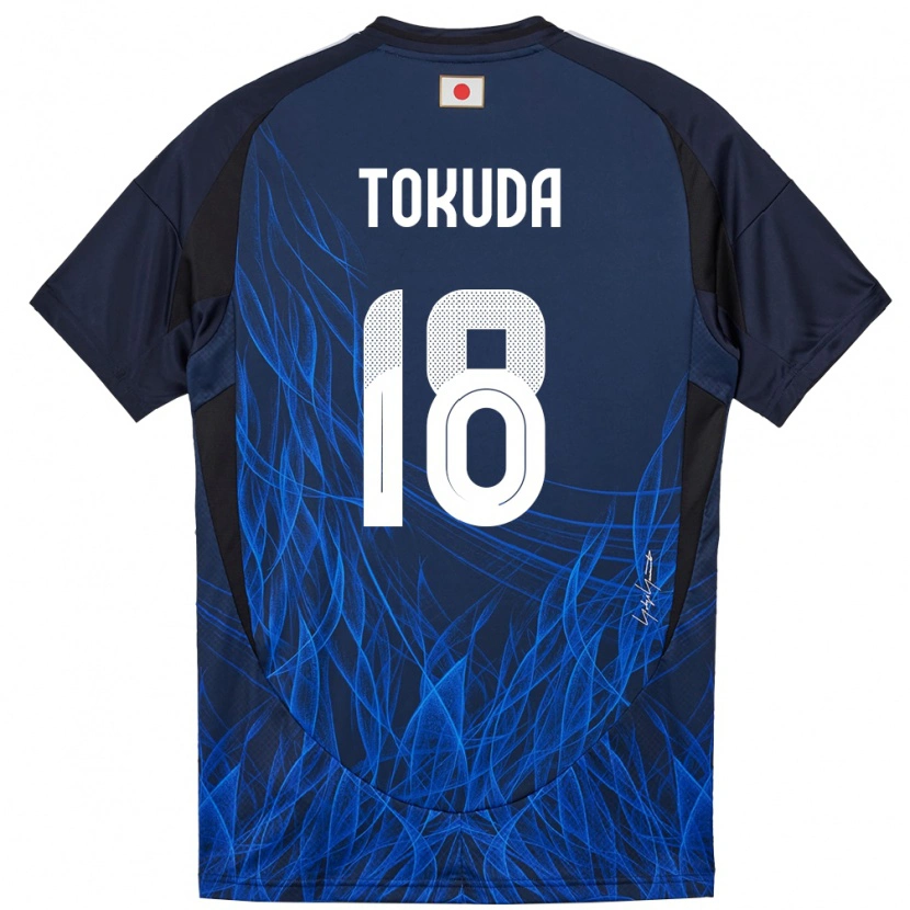 Danxen Män Japan Homare Tokuda #18 Mörkblå Hemmatröja Matchtröjor 24-26 Tröjor T-Tröja