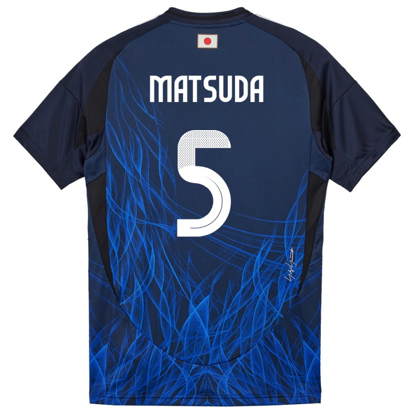 Danxen Män Japan Hayate Matsuda #5 Mörkblå Hemmatröja Matchtröjor 24-26 Tröjor T-Tröja