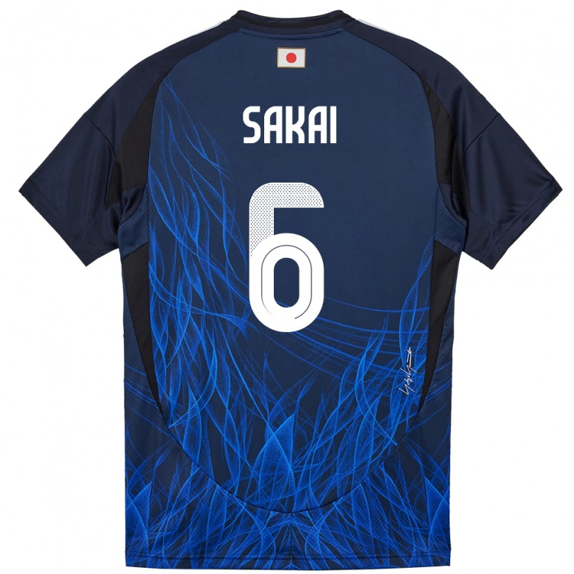Danxen Män Japan Shunya Sakai #6 Mörkblå Hemmatröja Matchtröjor 24-26 Tröjor T-Tröja