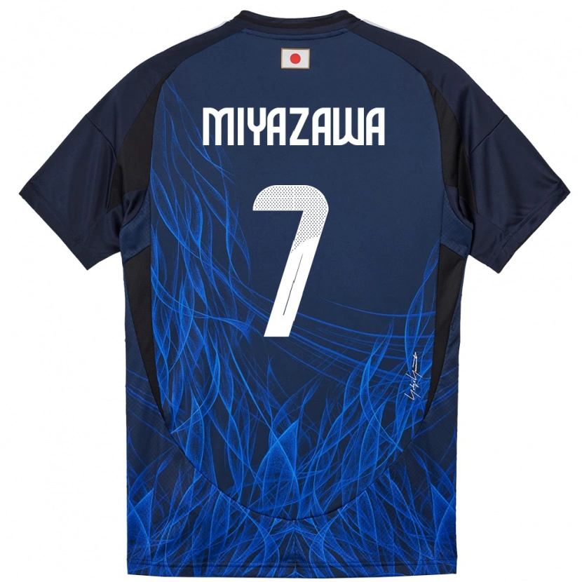 Danxen Män Japan Hinata Miyazawa #7 Mörkblå Hemmatröja Matchtröjor 24-26 Tröjor T-Tröja