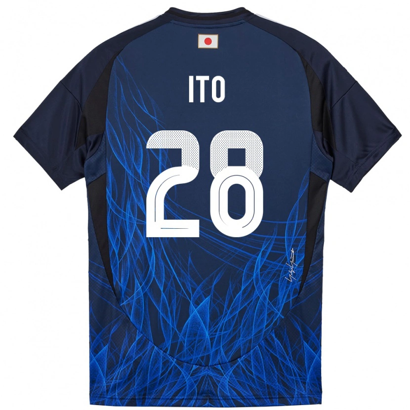 Danxen Män Japan Hiroki Ito #28 Mörkblå Hemmatröja Matchtröjor 24-26 Tröjor T-Tröja