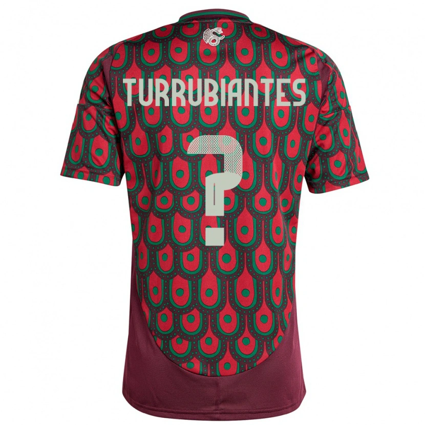 Danxen Män Mexiko Abdon Turrubiantes #0 Rödbrun Hemmatröja Matchtröjor 24-26 Tröjor T-Tröja
