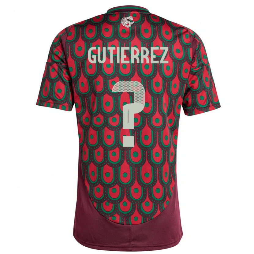 Danxen Män Mexiko Orlando Gutiérrez #0 Rödbrun Hemmatröja Matchtröjor 24-26 Tröjor T-Tröja