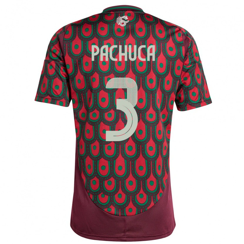 Danxen Män Mexiko José Pachuca #3 Rödbrun Hemmatröja Matchtröjor 24-26 Tröjor T-Tröja