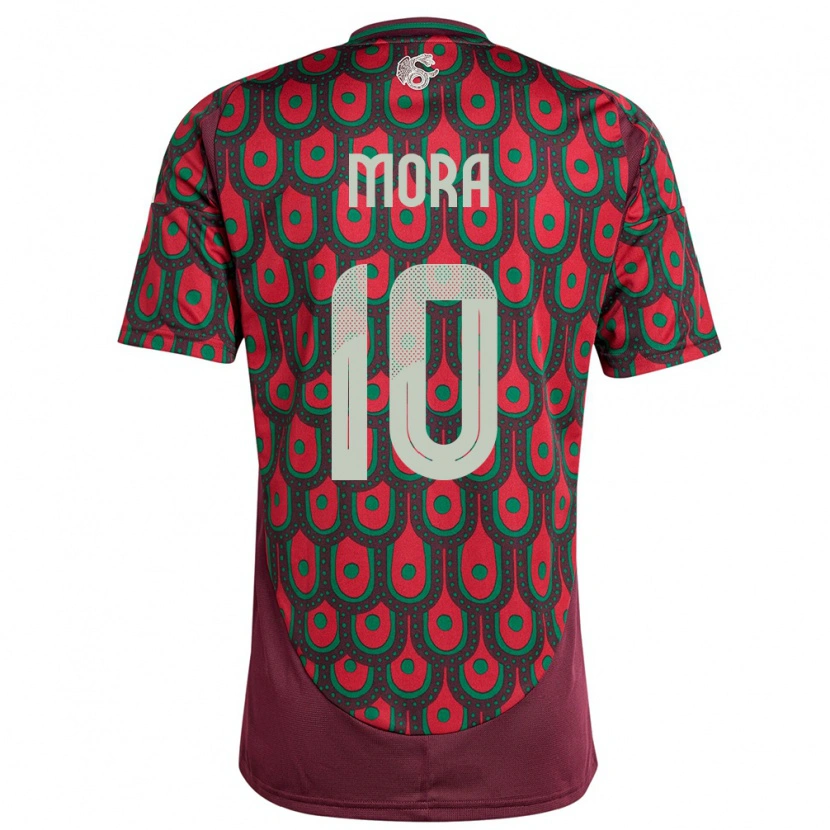 Danxen Män Mexiko Gilberto Mora #10 Rödbrun Hemmatröja Matchtröjor 24-26 Tröjor T-Tröja