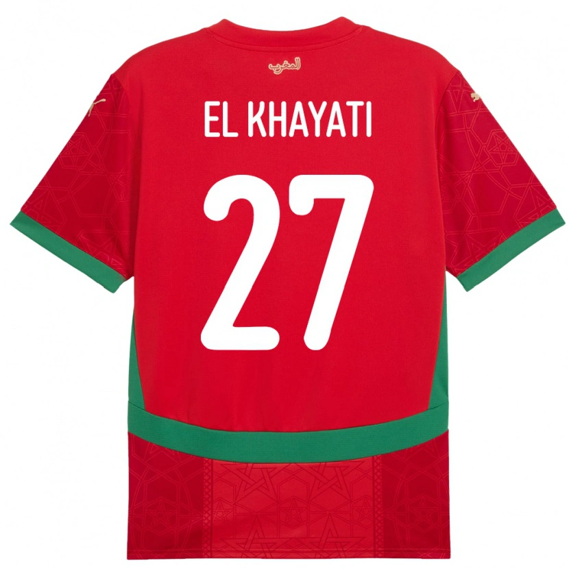 Danxen Män Marocko Ayoub El Khayati #27 Röd Hemmatröja Matchtröjor 24-26 Tröjor T-Tröja