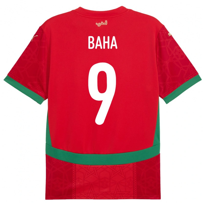 Danxen Män Marocko Ziyad Baha #9 Röd Hemmatröja Matchtröjor 24-26 Tröjor T-Tröja