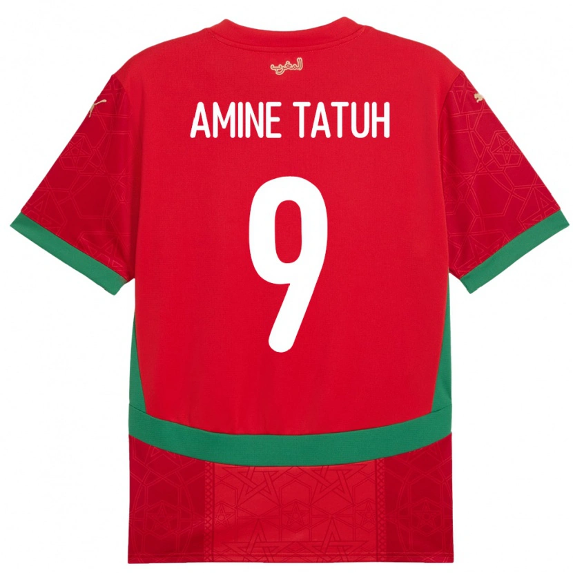 Danxen Män Marocko Mohammed Amine Tatuh #9 Röd Hemmatröja Matchtröjor 24-26 Tröjor T-Tröja