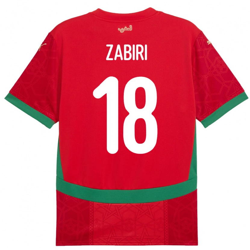 Danxen Män Marocko Yassir Zabiri #18 Röd Hemmatröja Matchtröjor 24-26 Tröjor T-Tröja