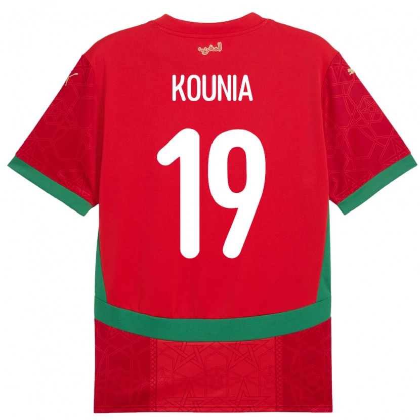 Danxen Män Marocko Houssam Kounia #19 Röd Hemmatröja Matchtröjor 24-26 Tröjor T-Tröja