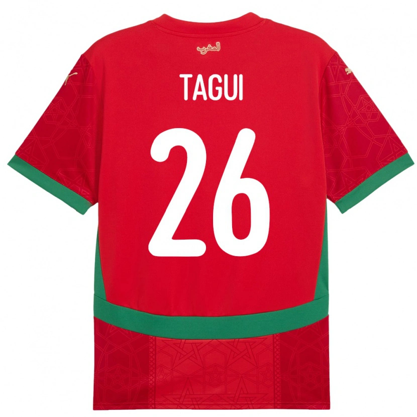 Danxen Män Marocko Salah-Eddine Tagui #26 Röd Hemmatröja Matchtröjor 24-26 Tröjor T-Tröja